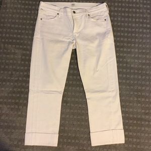 Citizens of Humanity White Denim Crops Size 31